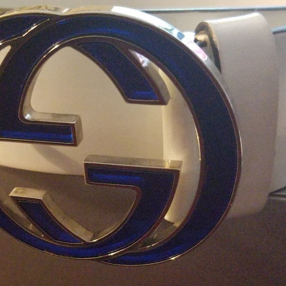 Gucci Accessories - Authentic - GUCCI Belt with Blue buckle